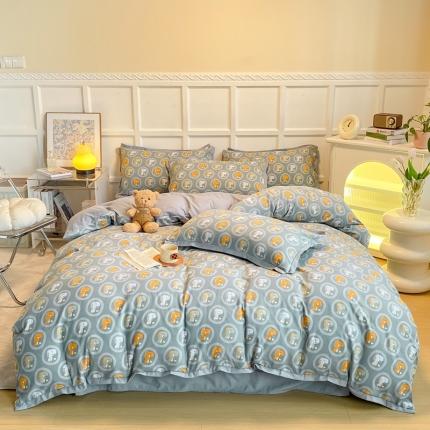 91家纺网 家纺一手货源 找家纺 （总）艺玲 2023网红热款加厚柔软糯糯棉爱意系列四件套