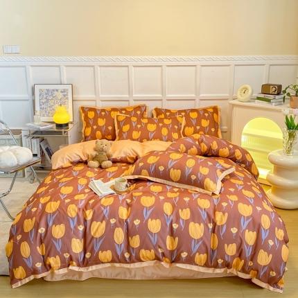 91家纺网 家纺一手货源 找家纺 （总）艺玲 2023网红热款加厚柔软糯糯棉爱意系列四件套