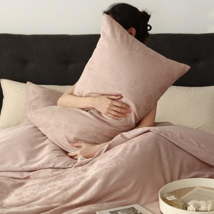 91家纺网 家纺一手货源 找家纺 初拾 2023新款60支全棉水洗提花复古四件套 一束花（粉）