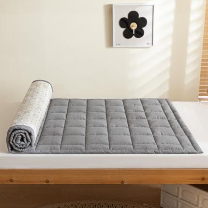 91家纺网 家纺一手货源 找家纺 东宇2023新款A类全棉水洗棉夹棉学生床垫 灰色