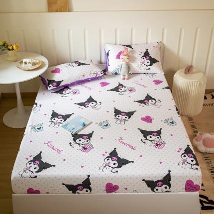 博雅 2023新款全棉卡通印花床笠 甜筒库洛米