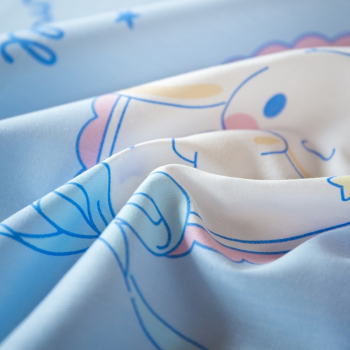 91家纺网 家纺一手货源 找家纺 博雅 2023新款全棉卡通印花床笠 玉桂狗