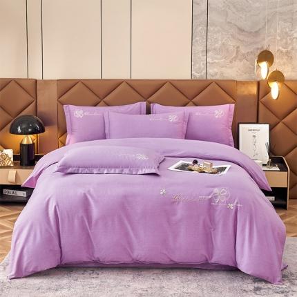 91家纺网 家纺一手货源 找家纺 （总）U品汇生态加厚长绒棉纯棉绣花全棉磨毛刺绣四件套直播