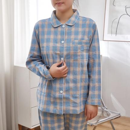 91家纺网 家纺一手货源 找家纺 总2023日式无印春秋水洗棉全棉长袖长裤良品家居服休闲睡衣纯棉男女套装