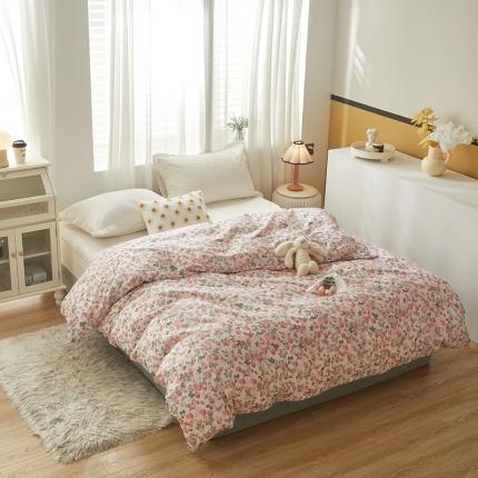 91家纺网 家纺一手货源 找家纺 （总）绫韵 2023新款ins小清新碎花全棉13772精梳纯棉单被套