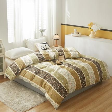 91家纺网 家纺一手货源 找家纺 （总）绫韵 2023新款ins小清新碎花全棉13772精梳纯棉单被套