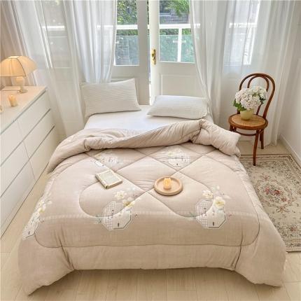 心悦 2023新款柔软印花大豆被 陌上花开