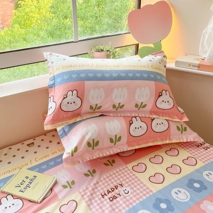 91家纺网 家纺一手货源 找家纺 莱通 2024新款12868印花四件套系列-单枕套 彩虹园