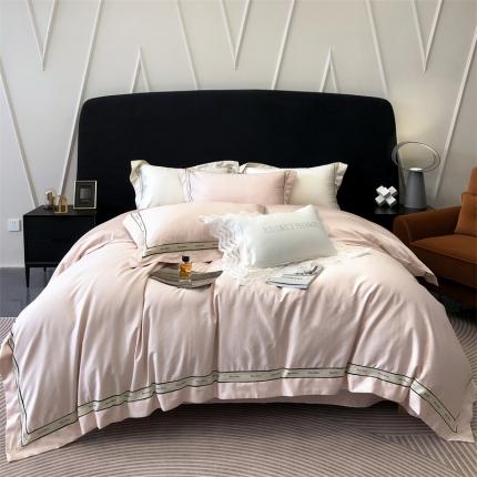 馨蕊 2023秋冬新品100支高定轻奢风四件套-棉缪系列 棉缪-初夏粉