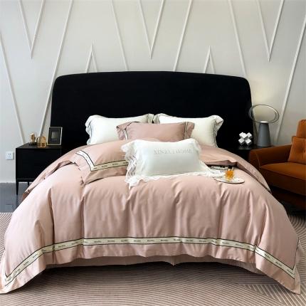 91家纺网 家纺一手货源 找家纺 馨蕊 2023秋冬新品100支高定轻奢风四件套-棉缪系列 棉缪-典雅咖