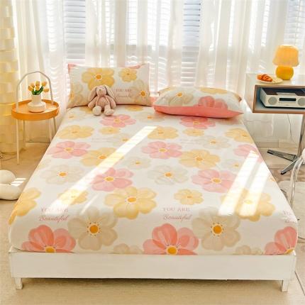 名兮 2023新款全棉印花床笠 春暖花开