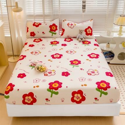 名兮 2023新款全棉印花床笠 花好月圆