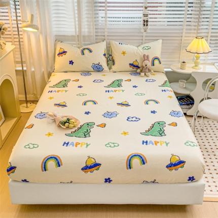 名兮 2023新款全棉印花床笠 恐龙游记