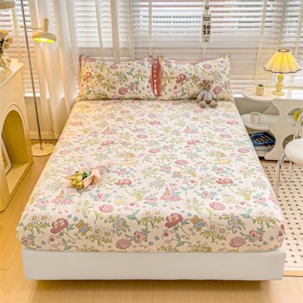 名兮 2023新款全棉印花床笠 玛丽春天