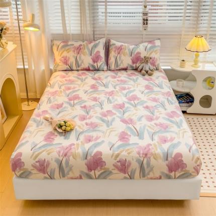 名兮 2023新款全棉印花床笠 渲染