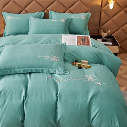 91家纺网 家纺一手货源 找家纺 生态加厚全棉磨毛刺绣花纯棉长绒棉四件套直播爆款