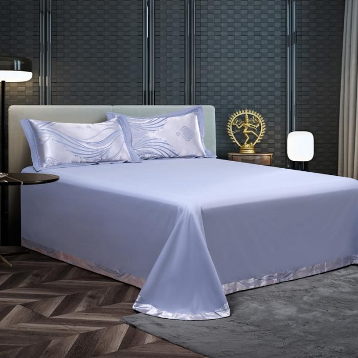 91家纺网 家纺一手货源 找家纺 柔觉家纺 天丝刺绣贡缎提花全棉四件套