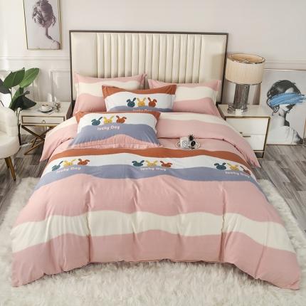 91家纺网 家纺一手货源 找家纺 （总）金纱玉纺家纺 2024新款加厚AB版四件套