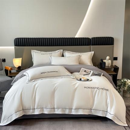 91家纺网 家纺一手货源 找家纺 （总）床绮2024新款水洗磨毛四件套艾文