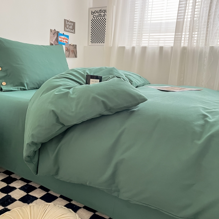 91家纺网 家纺一手货源 找家纺 （总）简宜 2025新款纯棉水洗棉学生三件套-慕晴系列