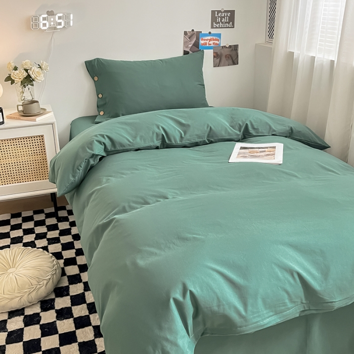 91家纺网 家纺一手货源 找家纺 （总）简宜 2025新款纯棉水洗棉学生三件套-慕晴系列