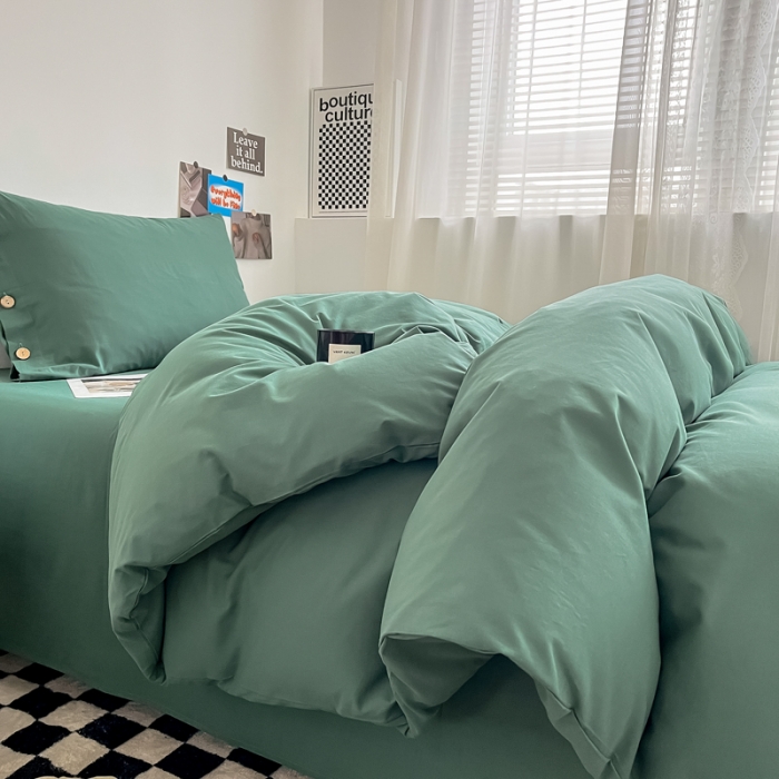 91家纺网 家纺一手货源 找家纺 （总）简宜 2025新款纯棉水洗棉学生三件套-慕晴系列