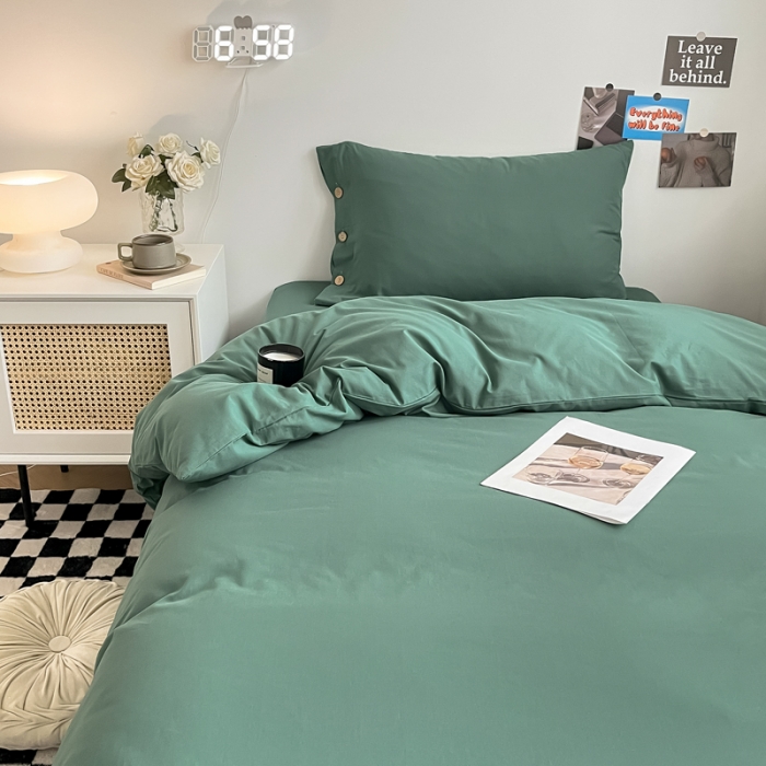 91家纺网 家纺一手货源 找家纺 （总）简宜 2025新款纯棉水洗棉学生三件套-慕晴系列