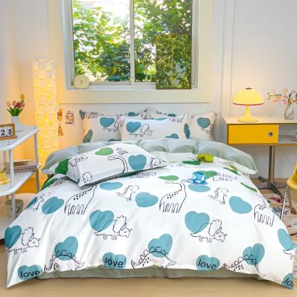 91家纺网 家纺一手货源 找家纺 （总） 金鑫汇 2023新花型上市喷气面料全棉四件套