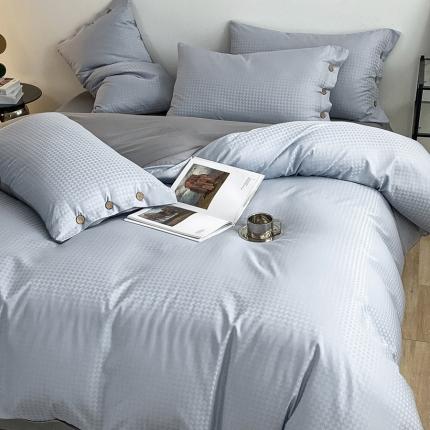 91家纺网 家纺一手货源 找家纺 （总）古吉梦 2023新款A类抗菌防螨纽扣提花四件套磨毛秋冬款