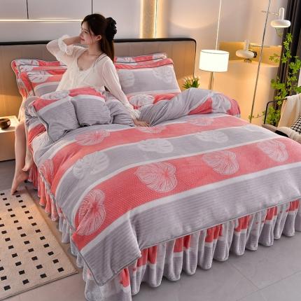 91家纺网 家纺一手货源 找家纺 （总）梦之星 2025新款8.5斤高克重印花牛奶绒金貂绒四件套