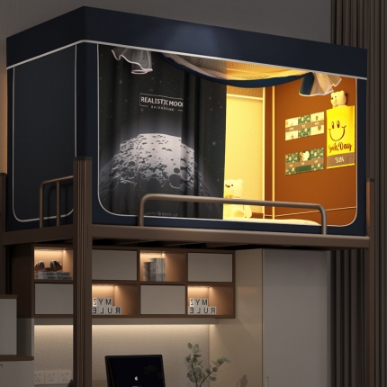 91家纺网 家纺一手货源 找家纺 （总）宅部落2023新款99%全遮光涂层蚊帐印花系学生蚊帐