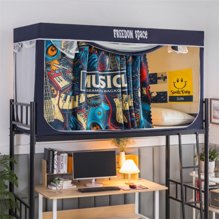 91家纺网 家纺一手货源 找家纺 （总）宅部落2023新款99%全遮光涂层蚊帐印花系学生蚊帐