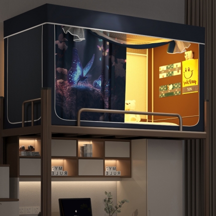 91家纺网 家纺一手货源 找家纺 （总）宅部落2023新款99%全遮光涂层蚊帐印花系学生蚊帐