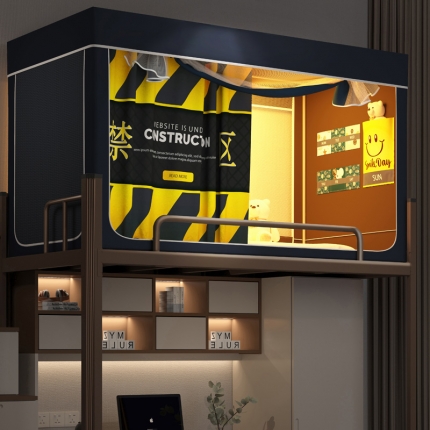 91家纺网 家纺一手货源 找家纺 （总）宅部落2023新款99%全遮光涂层蚊帐印花系学生蚊帐