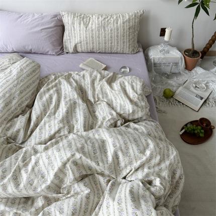 91家纺网 家纺一手货源 找家纺 总恋恋三季 新款13372法式复古小清新全棉印花四件套系列-可可西里