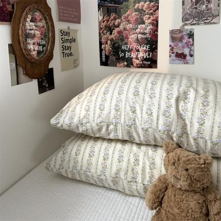 91家纺网 家纺一手货源 找家纺 总恋恋三季 新款13372法式复古小清新全棉印花四件套系列-可可西里