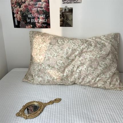 91家纺网 家纺一手货源 找家纺 总恋恋三季 新款13372法式复古小清新全棉印花四件套系列-落日玫瑰