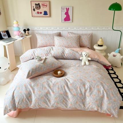 91家纺网 家纺一手货源 找家纺 顾里 2023新款全棉13372韩系氛围全棉四件套 花之恋