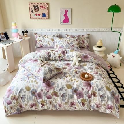 91家纺网 家纺一手货源 找家纺 顾里 2023新款全棉13372韩系氛围全棉四件套 秘境