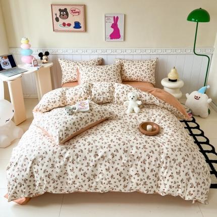 91家纺网 家纺一手货源 找家纺 顾里 2023新款全棉13372韩系氛围全棉四件套 夏沫