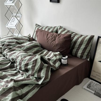 91家纺网 家纺一手货源 找家纺 总 恋恋三季 新款13372法式复古小清新全棉印花四件套系列-撒哈拉