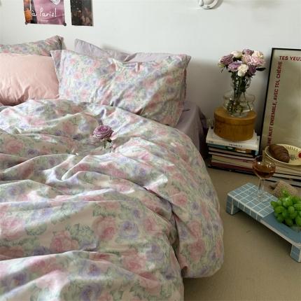 91家纺网 家纺一手货源 找家纺 总恋恋三季2024新款13372ins风水墨画晕染系列四件套-缪斯花园