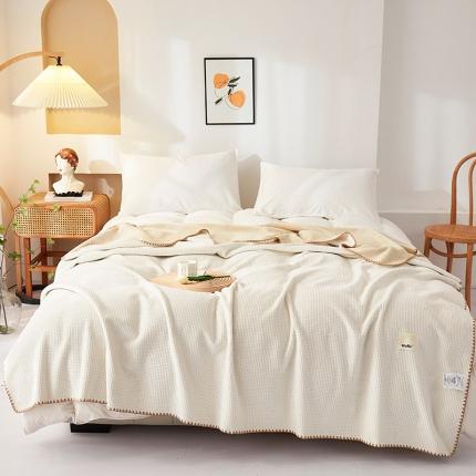 91家纺网 家纺一手货源 找家纺 （总）肖恩毯业 2025新款华夫格毛毯办公室午睡毯子盖毯