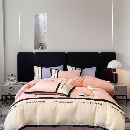 91家纺网 家纺一手货源 找家纺 （总）麦空 2025新款水洗加厚高克重磨毛四件套-如梦系列