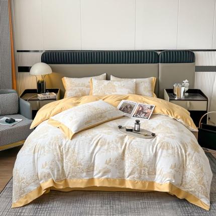 91家纺网 家纺一手货源 找家纺 总 棠颂 2025新款支精梳云感棉轻奢磨毛工艺款四件套（礼盒包装）