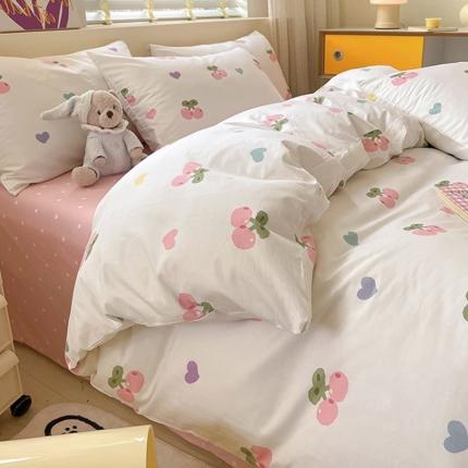 91家纺网 家纺一手货源 找家纺 （总）小懒猪 2023新款春夏全棉小清新系列四件套