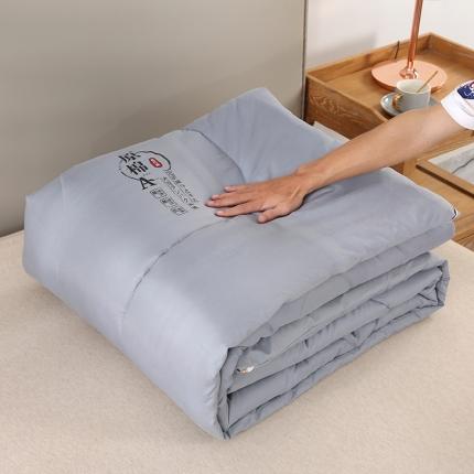 91家纺网 家纺一手货源 找家纺 百花王 2023新款原棉大豆被夏被四季被-风格一 灰色