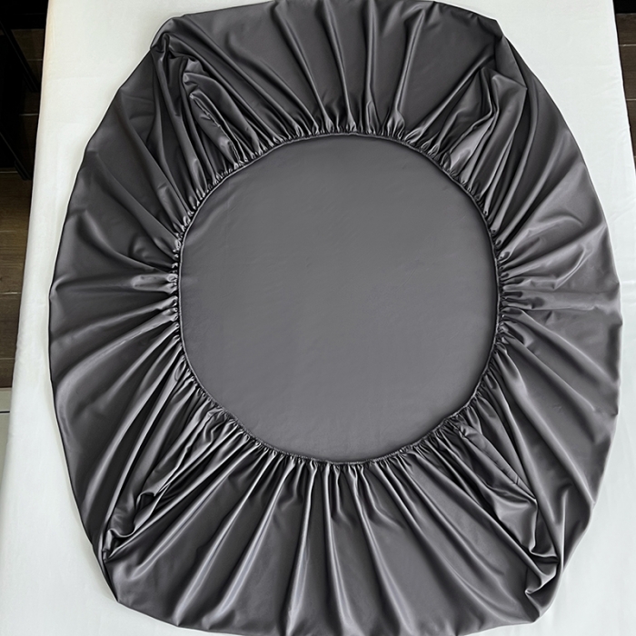 91家纺网 家纺一手货源 找家纺 优悦 2023新款轻奢磨毛刺绣床笠 布鲁-深灰