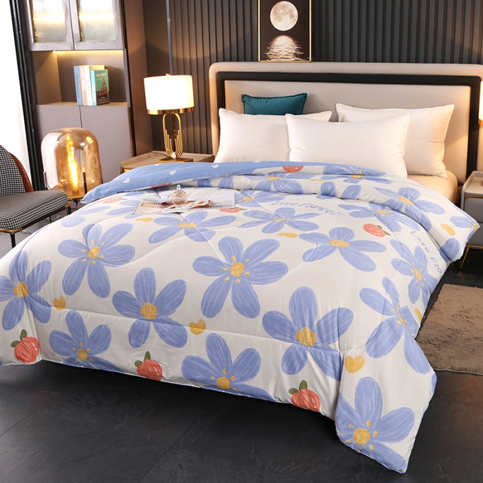 91家纺网 家纺一手货源 找家纺 百花王 2023新款原棉大豆被夏被四季被-风格二 伊朵兰