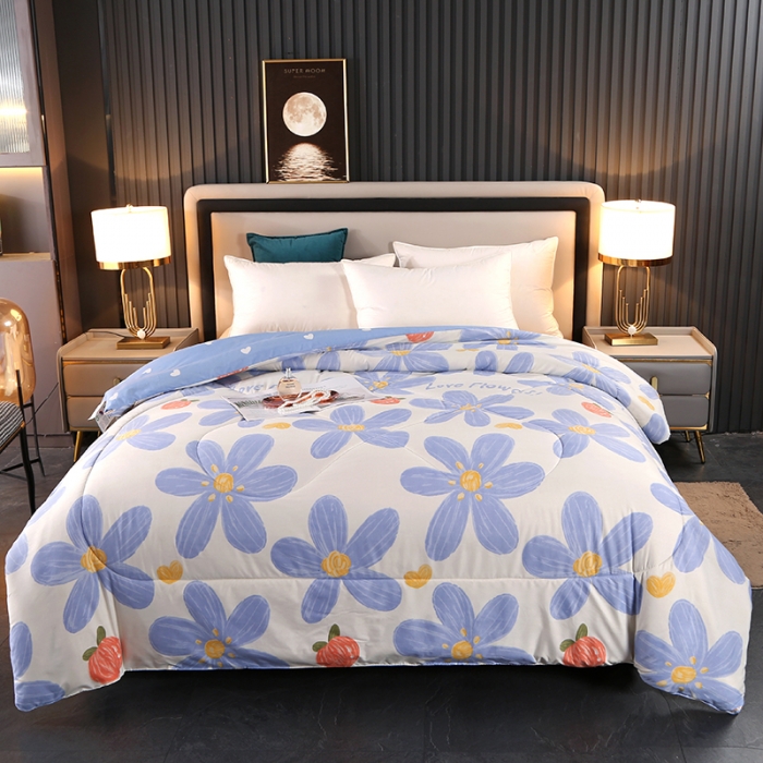 91家纺网 家纺一手货源 找家纺 百花王 2023新款原棉大豆被夏被四季被-风格二 伊朵兰